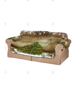 Merry Christmas Tree Pattern Couch Cover - Two Seats