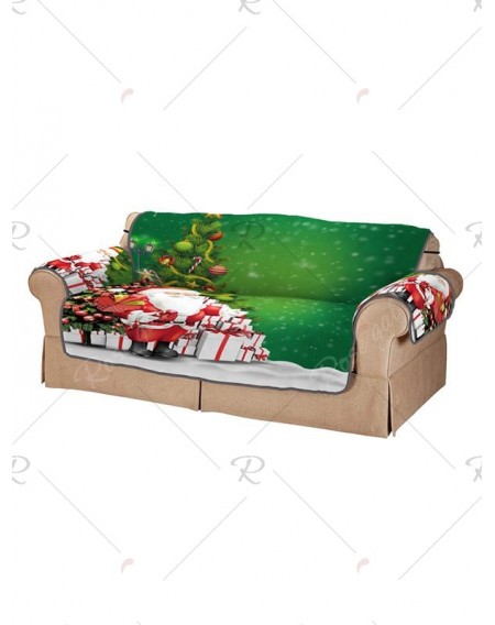 Father Christmas Tree Gift Pattern Couch Cover - Two Seats