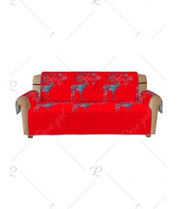 Christmas Elks Pattern Couch Cover - Three Seats