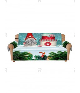 Christmas Santa Claus and Gifts Patterned Couch Cover - Three Seats