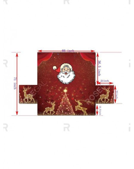 Christmas Deer Santa Claus Design Couch Cover - Three Seats