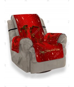 Christmas Map Pattern Couch Cover - Single Seat