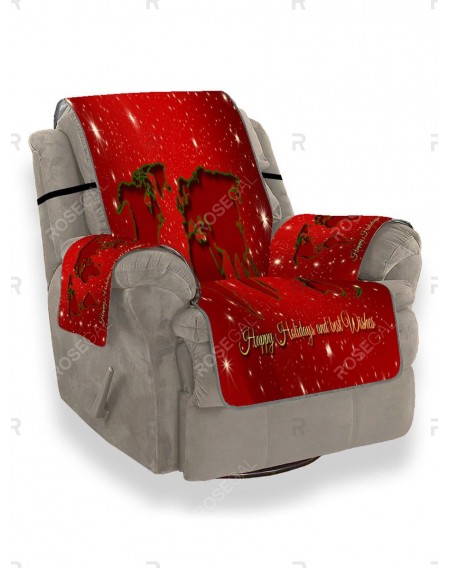 Christmas Map Pattern Couch Cover - Single Seat