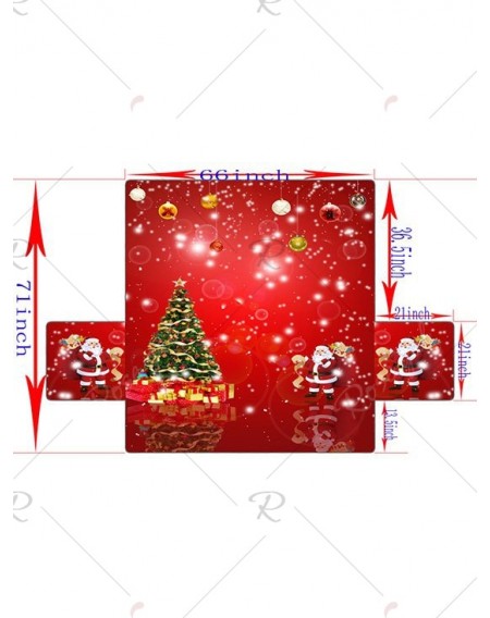 Christmas Tree Santa Pattern Couch Cover - Three Seats
