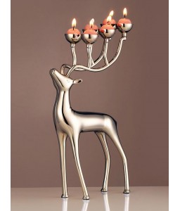 Christmas Elk Shape Candle Holder with Candles