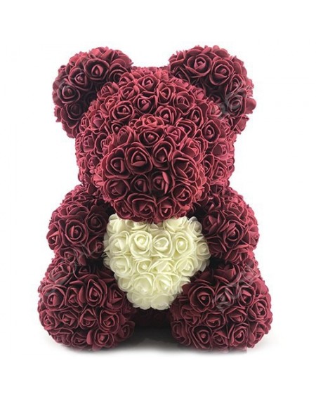 40cm Christmas Decoration Color Blocking Flower Bear