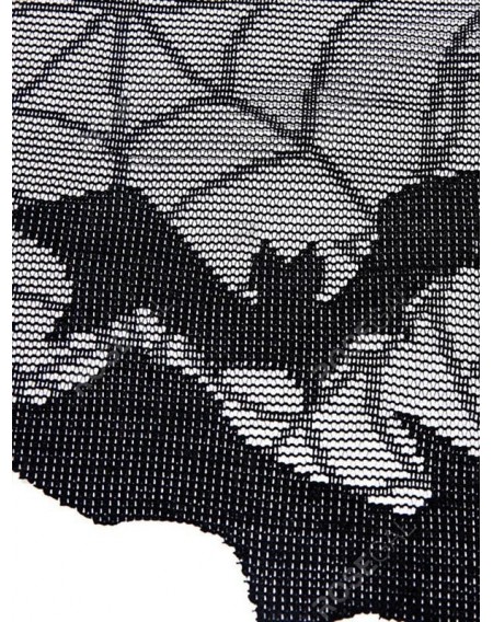 Halloween Lace Bat Pattern Curtain Lampshade Decoration