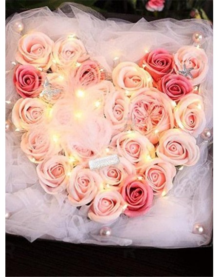 Roses With Lamp Soap Flower Gift Box
