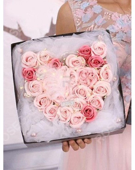 Roses With Lamp Soap Flower Gift Box