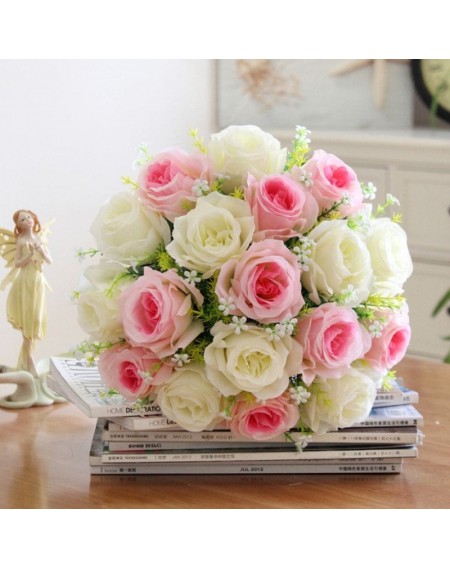 Artificial Rose Flower Bouquet Home Wedding Decor Festival Gift