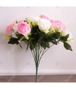 Artificial Rose Flower Bouquet Home Wedding Decor Festival Gift