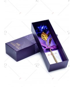 Valentine's Day Artificial Plated Rose Flower In A Box