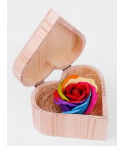 Valentine Gift Colorful Rose Soap with Heart Box