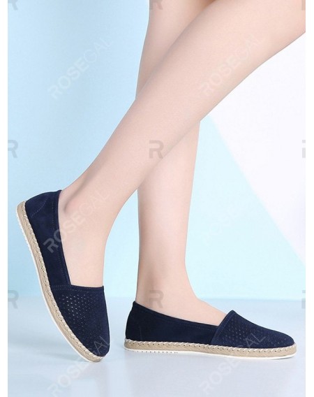 Vintage Slip On Small Holes Suede Flats - Eu 40