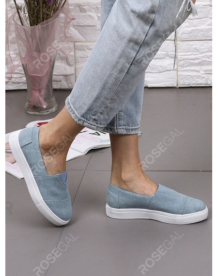 Comfortable Round Toe Slip On Flat Shoes - Eu 36