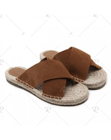 Outdoor Whipstitch Cross Casual Slippers - 36