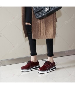 The New Shoes Are Small Square Deep Thick with All-Match with Simple Small Leather Shoes - 35