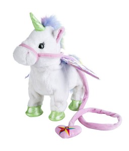 Cute Unicorn Leash Flying Horse Walk Electric Dragon Horse Plush Toy