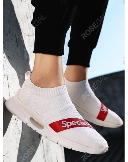 Contrast Belt Low Top Sock Sneakers - Eu 42