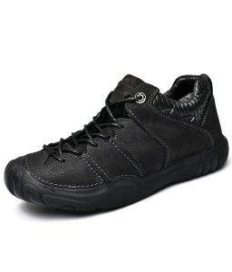 Men Fashionable Leather Outdoor Hiking Shoes - Eu 43