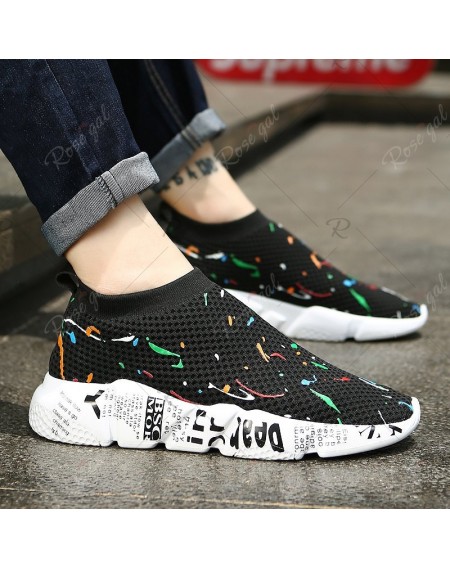 Spring New Running Young Letters Bottom Socks Men'S Shoes - 43