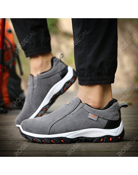 Men Plus Size Outdoor Slip-on Hiking Shoes - 42