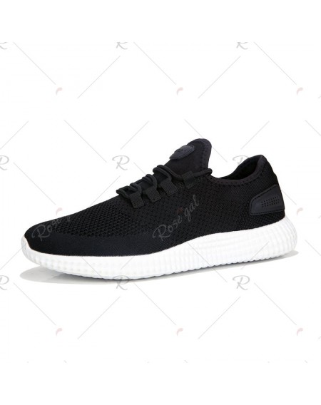 Casual Breathable Solid Color Running Sneakers - 46