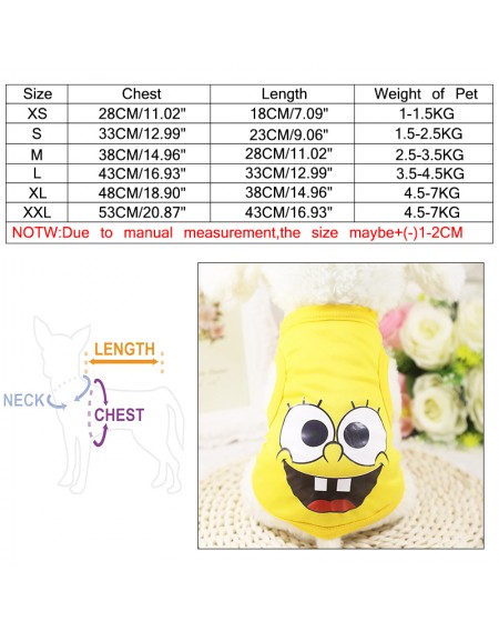 Cartoon Puppy Hoodie Clothing Autumn Winter Warm Dog Cat Sweater Pet Clothes XS Size