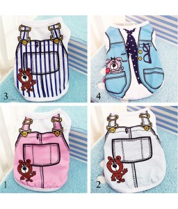 Cute Pet Dog Vest Summer Clothes Small Dogs Chihuahua T-shirt Soft Cotton Shirt L Size
