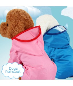 Pet Dog Raincoat Clothes Puppy Casual Waterproof Jacket Hooded Outdoor S