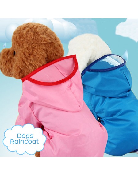 Pet Dog Raincoat Clothes Puppy Casual Waterproof Jacket Hooded Outdoor S
