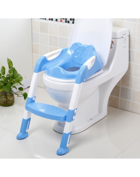 Portable and Durable Children Potty Seat With Ladder Kids Toilet Folding Potty Chair Training