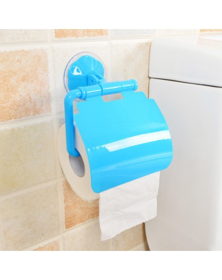 Wall Suction Cup Tissue Holder Roll Stand Bathroom Waterproof Storage Box