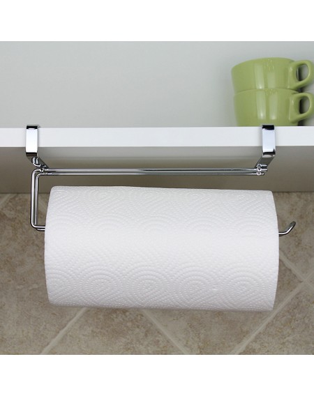 Stainless Steel Kitchen Closet Tissue Hanging Hook Holder Bathroom Roll Paper Holder Towel Rack