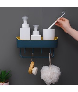 Nordic Style Bathroom Shelf Adhesive Storage Rack Corner Shower Shelf Kitchen Home Decoration Bathroom Accessories