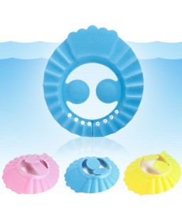 Newest Adjustable Baby Kids Shampoo Bath Bathing Shower Cap Hat With Ear Wash Hair Shield