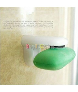 Magnetic Soap Holder Prevent Rust Dispenser Adhesion Home Bath Wall Attachment