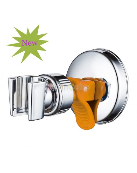 Adjustable Attachable Rotatable Chromed Shower Head Holder with Suction Bracket