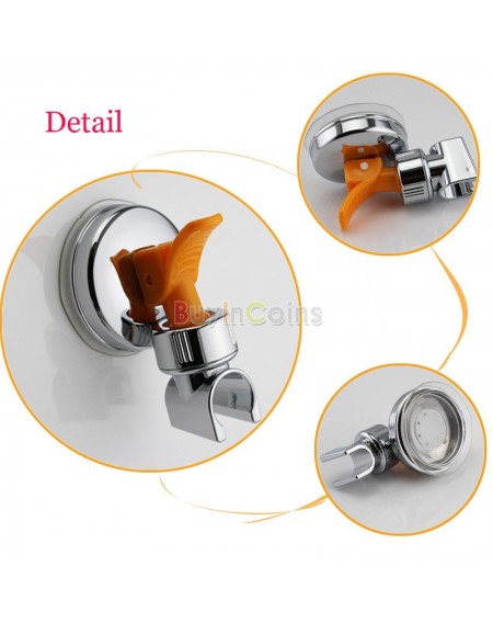 Adjustable Attachable Rotatable Chromed Shower Head Holder with Suction Bracket