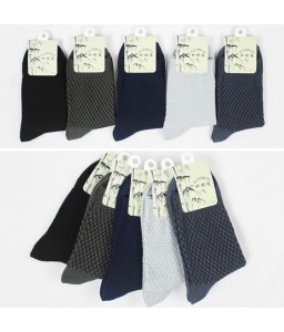 Comfortable Men Bamboo Fiber Socks Casual Business Anti-Bacterial Deodorant Breatheable Man Long Sock 5 Colors By Random