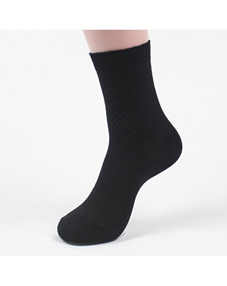 Comfortable Men Bamboo Fiber Socks Casual Business Anti-Bacterial Deodorant Breatheable Man Long Sock 5 Colors By Random