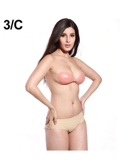 Wedding Gown Women Push Up Sticky Strapless Backless Silicone Adhesive Invisible Bra