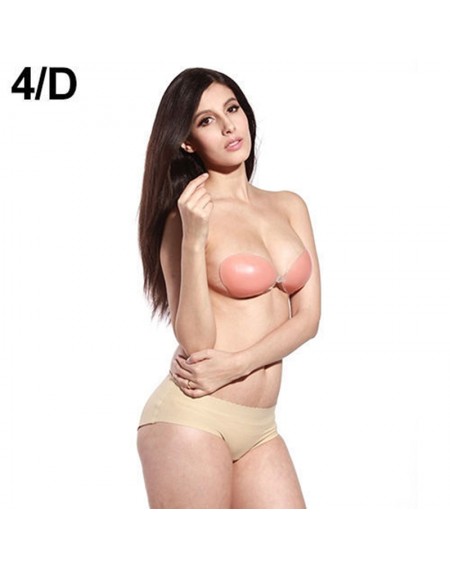 Wedding Gown Women Push Up Sticky Strapless Backless Silicone Adhesive Invisible Bra