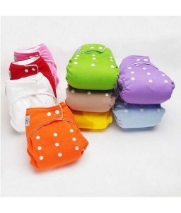 10pcs+10 Inserts Nappies Adjustable Reusable Baby Washable Cloth Diaper
