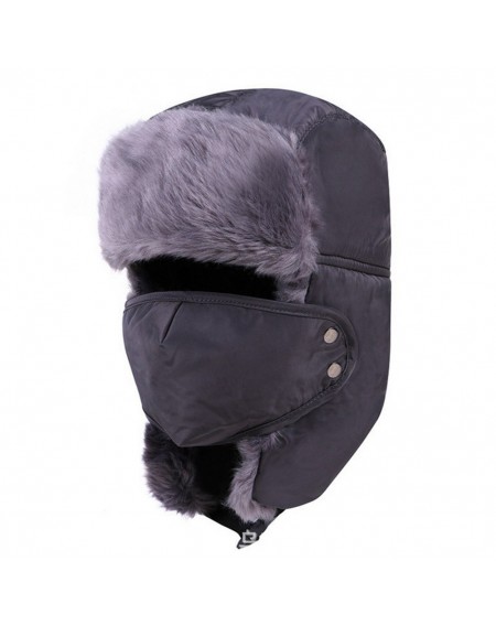New Winter Fashion fur hats Outdoor Windproof Thick warm snow women cap Face Mask men's cycling hat