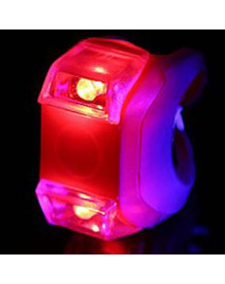 2LED Bike Bicycle Head Silicone Front Rear Wheel Tail Flash Cycling Light Lamp