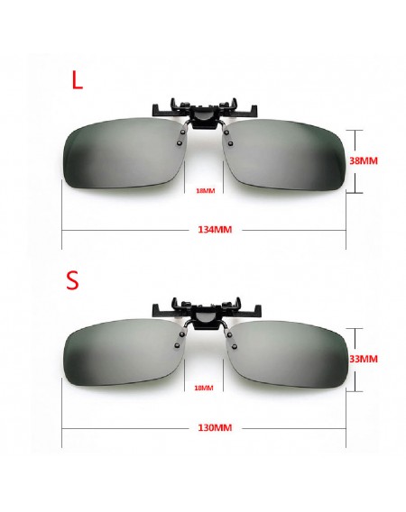 HD Driving Eyewear Night Vision Clip-on Flip-up PC Lens Sunglasses Cool Glasses Myopia  Equipment