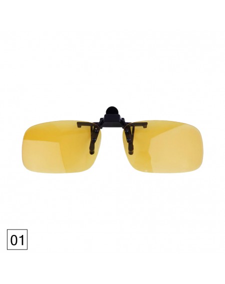 HD Driving Eyewear Night Vision Clip-on Flip-up PC Lens Sunglasses Cool Glasses Myopia  Equipment