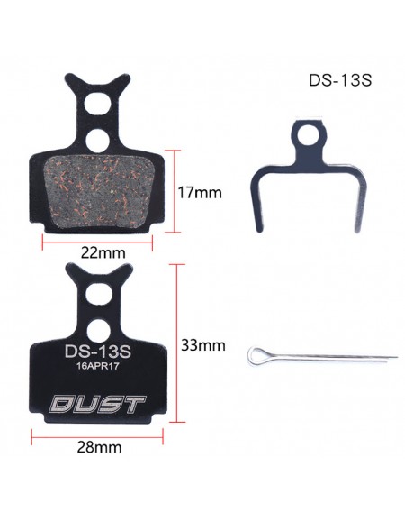 DUST Mountain Road Bike Lining Bicycle Disc Brake Pads Blocks Cycling Accessories