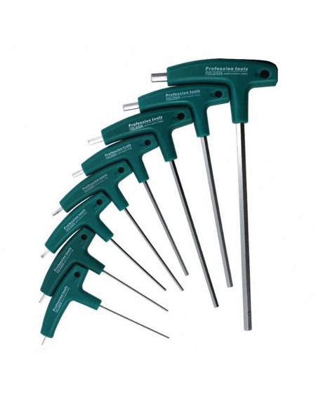 T Type Hex Key Allen Wrench Set Hexagonal Wrench with Rubber Handle